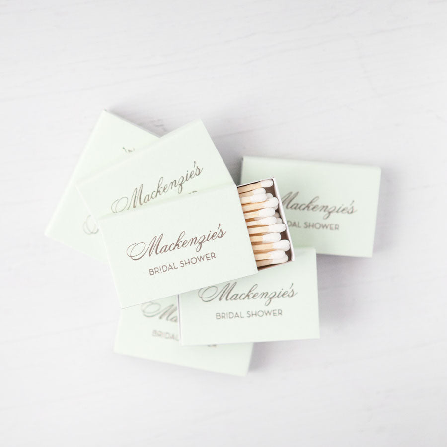 100-250 Personalized Metallics Gold or Silver offers Matchbox - Wedding Bridal Shower Party Favor 18853SM