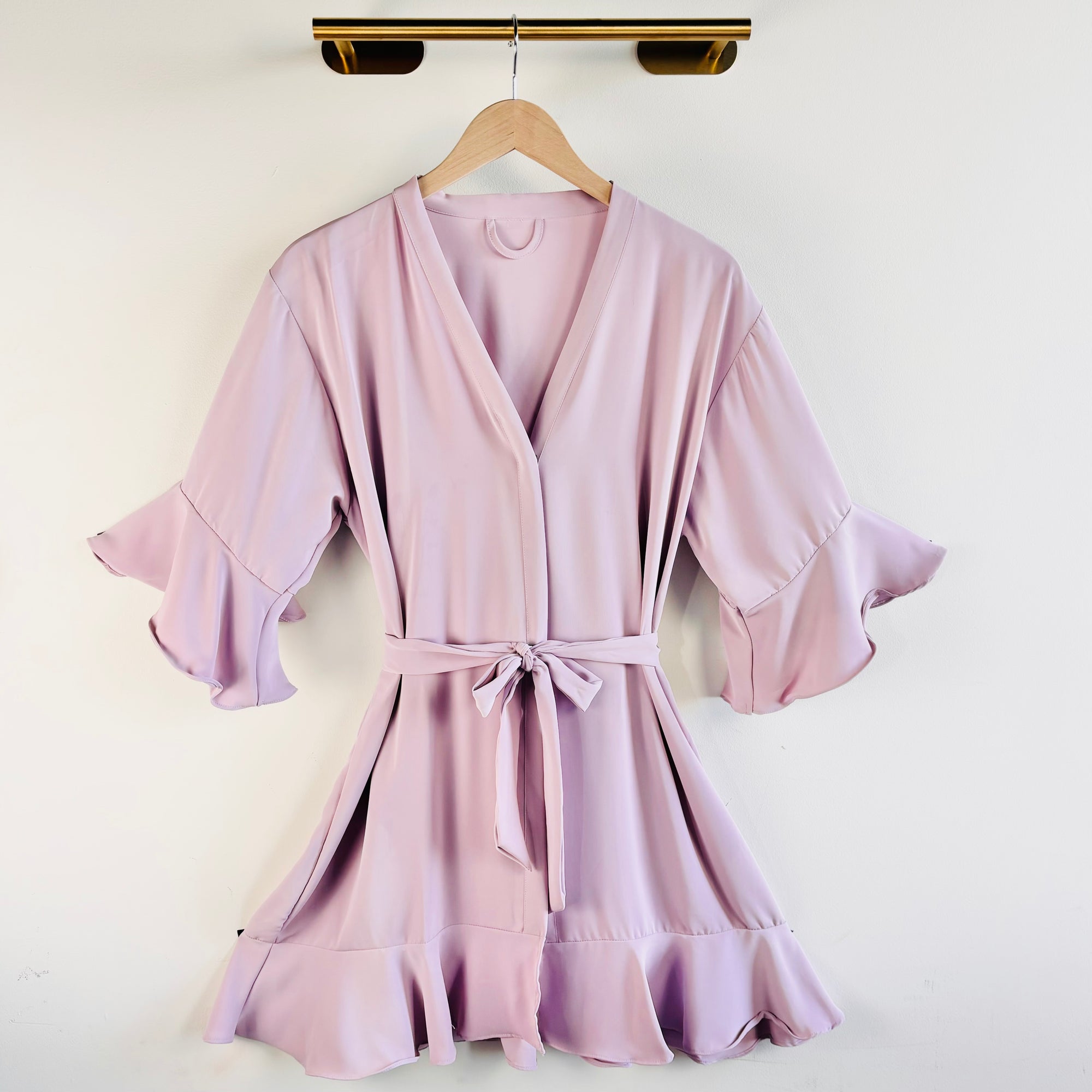 Satin Chiffon Robe | Lavender