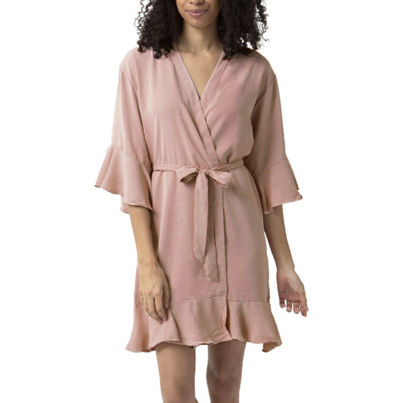 Satin Chiffon Robe | Mauve