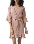 Satin Chiffon Robe | Mauve