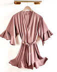 Satin Chiffon Robe | Mauve