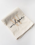 Custom Name Embroidered Tea Towel