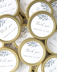 Custom Wedding Favor Candle - Botanical Thank You