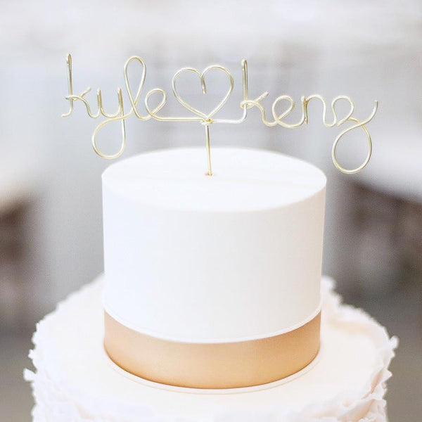 Floral Monogram Cake Topper - Foxblossom Co.