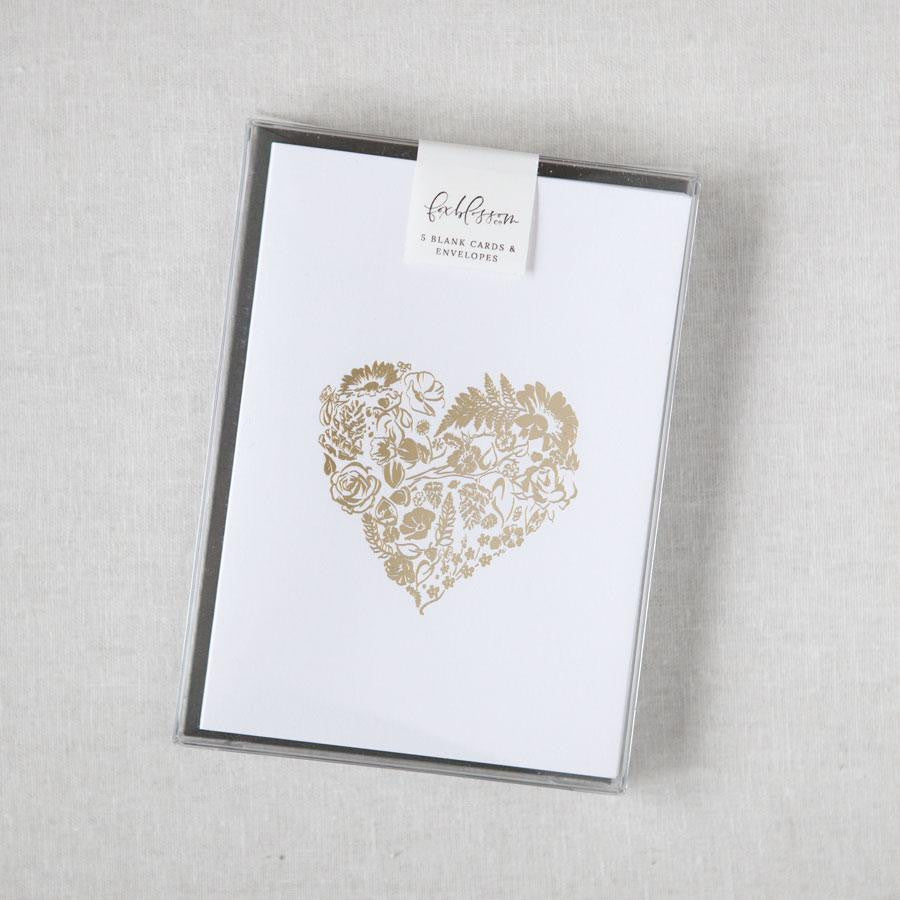 Floral Heart Greeting Card &amp; Envelope