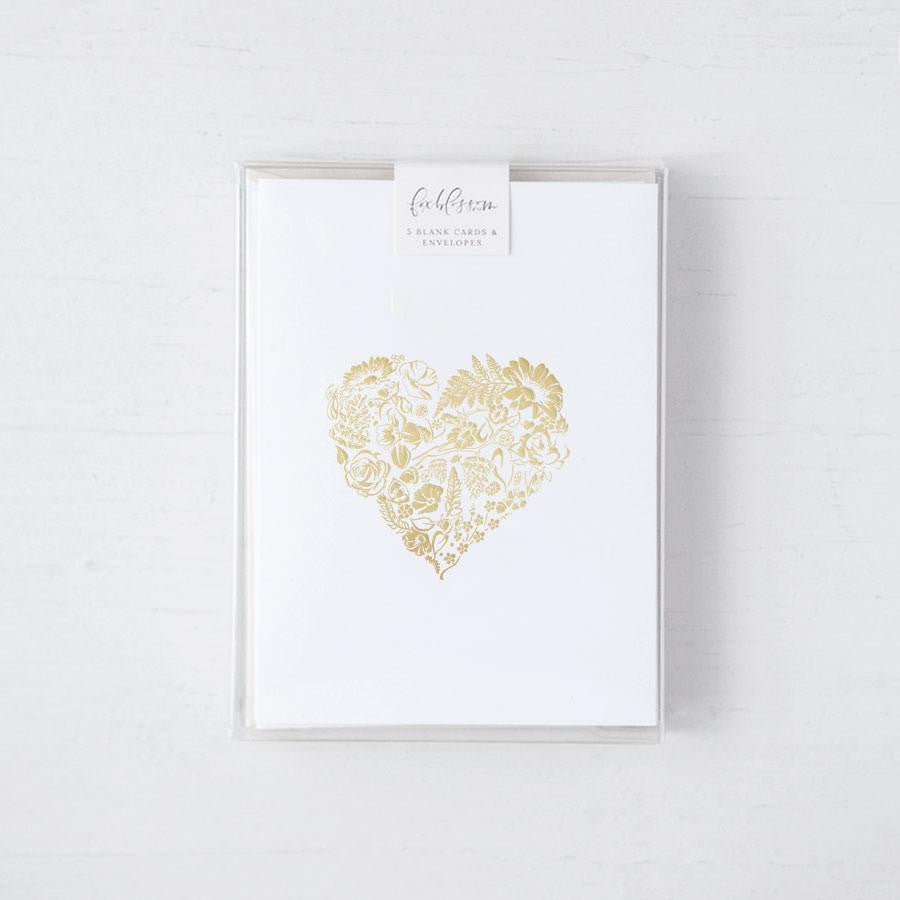 Floral Heart Greeting Card &amp; Envelope