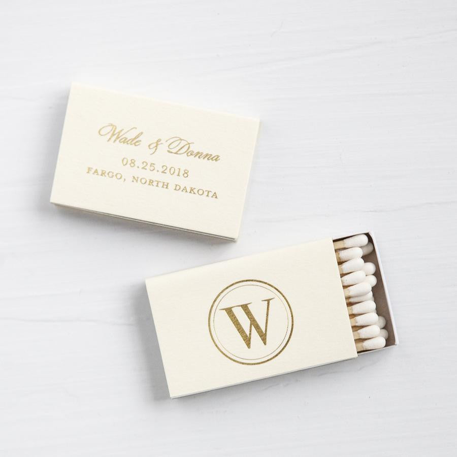 Classic Matchbox, Custom Classic Wedding Matches