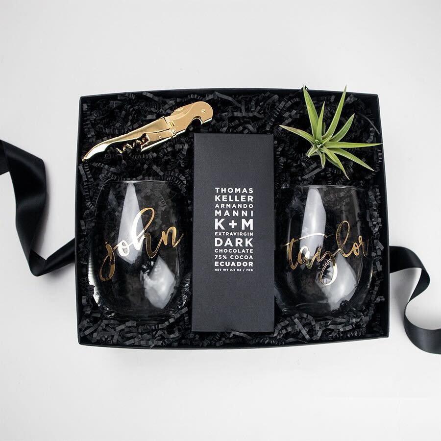 Personalized Stemless Wine Glasses - Foxblossom Co.