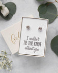 bridesmaid proposal ideas, tie the knot earrings, bridesmaid gifts, bridesmaid asking gifts, bridesmaid gift ideas, best bridesmaid jewelry, be my bridesmaid, will you be my maid of honor, bridesmaid thank you gifts