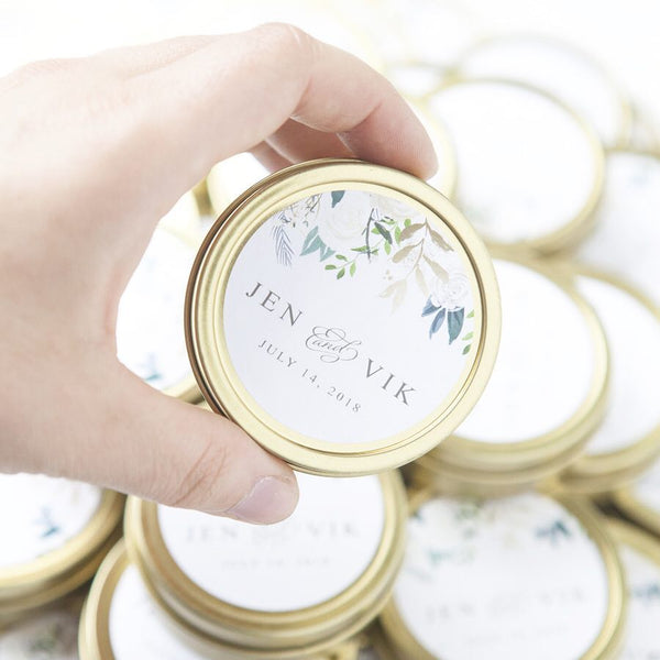 Custom Wedding Favor Candle - Emily - Foxblossom Co.