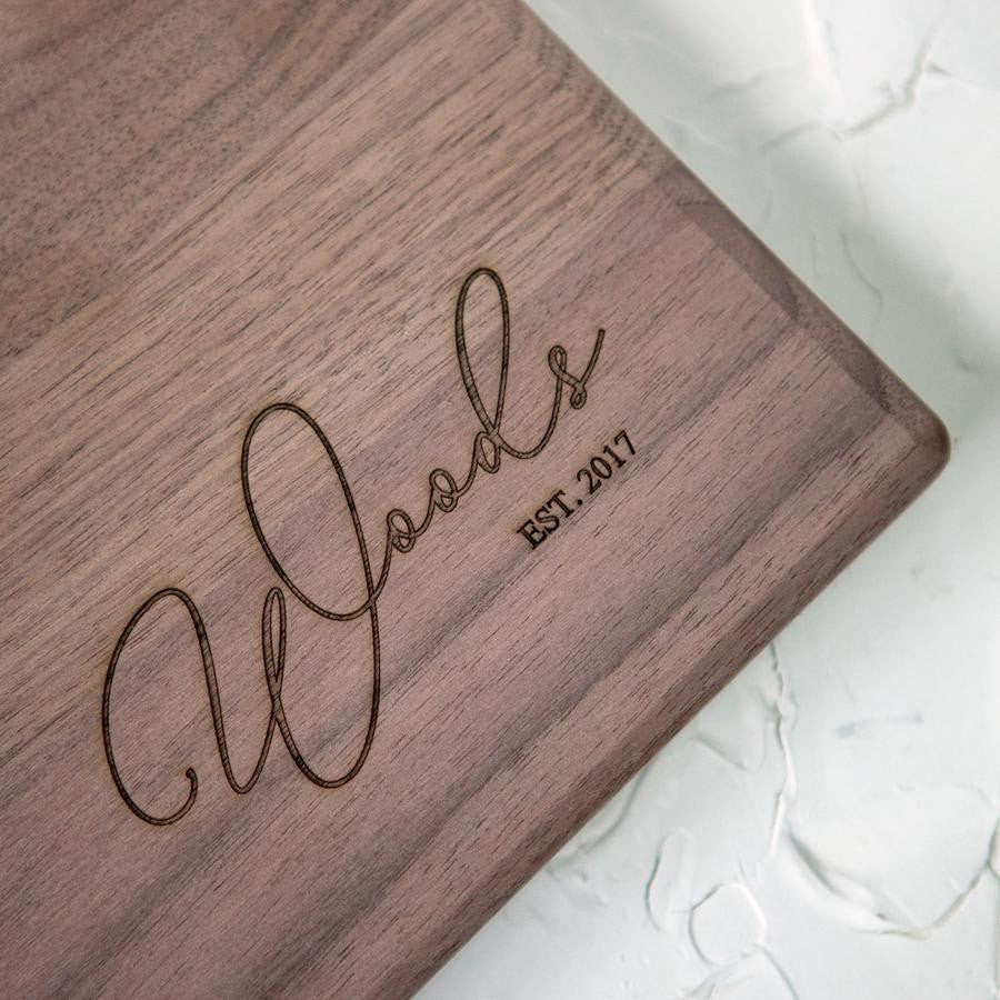 engraved cutting boards, custom wedding gifts, client gifts, corporate gifting, engagement gifts, anniversary gifts, bridal shower gift, personalized