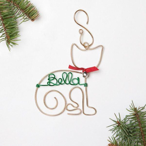 Personalized Cat Ornament, Handmade Pet Ornaments, Unique Pet Gifts, Holiday, Christmas Ornaments, Cat Gifts