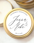 Custom Wedding Favor Candle - Script Names