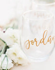 Personalized Stemless Wine Glass, bridesmaid gifts, bridesmaid glasses, unique wine lover gifts, wine gift ideas, personalized gifts for her, best gift ideas for women, custom wine glasses